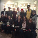 Yale University students gather at The Delta Center's Cast of Blues exhibit.