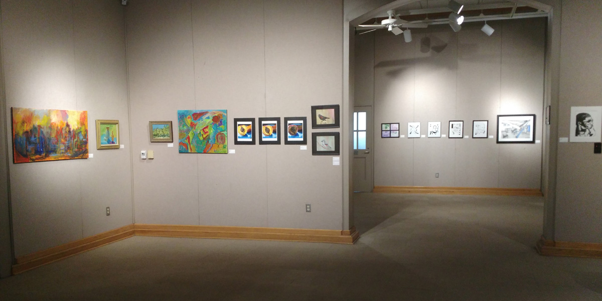 Student artwork showcased in the 2019 Juried Student Art Exhibit