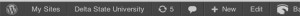 WordPress Top Menu Bar