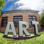 a picture of the sign outside the DSU art building